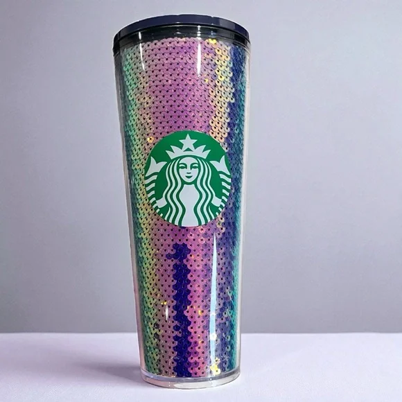 Starbucks | Dining | Starbucks 220 Holiday Purple Iridescent Sequin Tumbler  24oz Venti Cold Cup | Poshmark